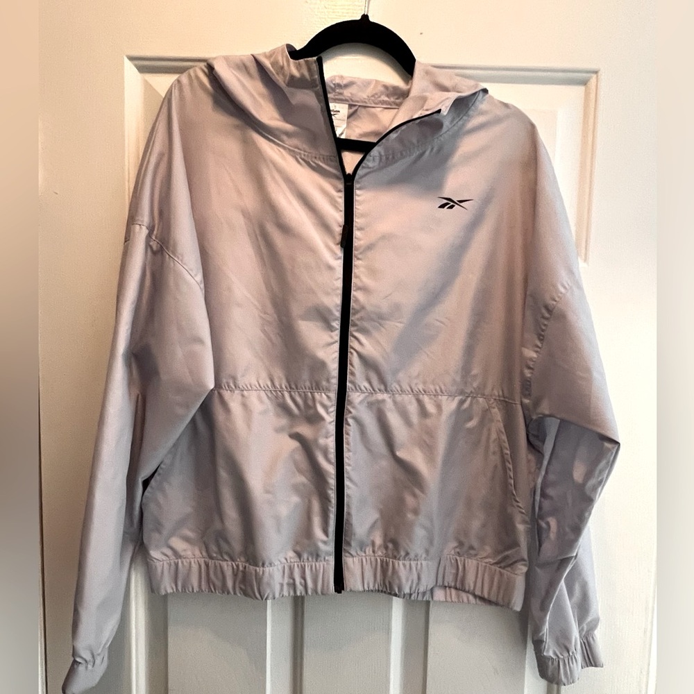 Reebok Light Gray Windbreaker Jacket